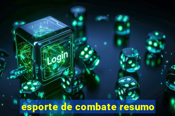 esporte de combate resumo